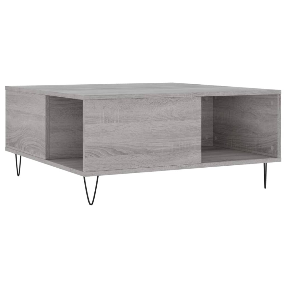 vidaXL Τραπεζάκι Σαλονιού Γκρι Sonoma 80x80x36,5εκ. Επεξεργασμένο Ξύλο