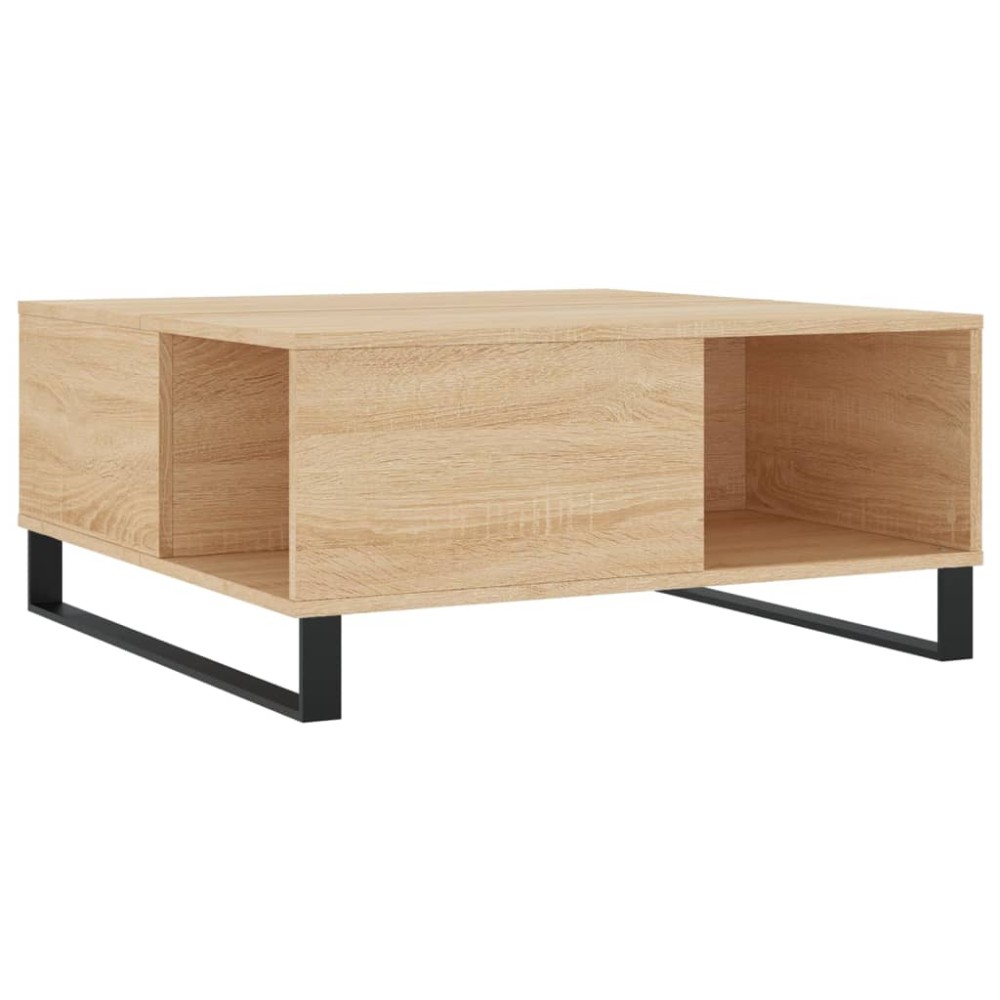 vidaXL Τραπεζάκι Σαλονιού Sonoma Δρυς 80x80x36,5 εκ. Επεξεργασμ. Ξύλο