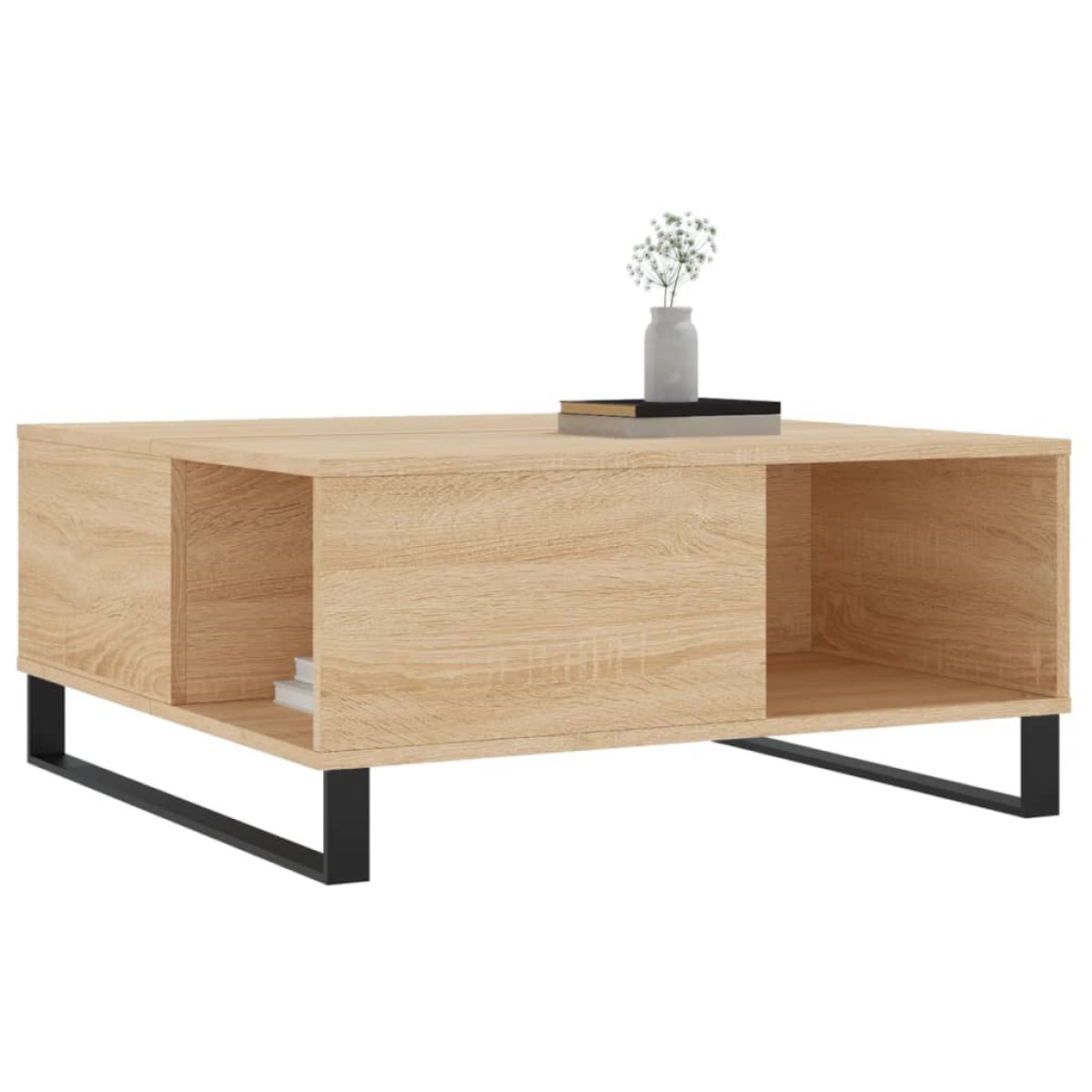 vidaXL Τραπεζάκι Σαλονιού Sonoma Δρυς 80x80x36,5 εκ. Επεξεργασμ. Ξύλο