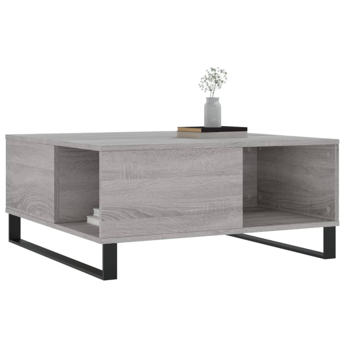 vidaXL Τραπεζάκι Σαλονιού Γκρι Sonoma 80x80x36,5εκ. Επεξεργασμένο Ξύλο