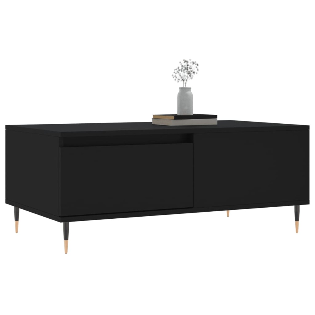 vidaXL Τραπεζάκι Σαλονιού Μαύρο 90x50x36,5 εκ. Επεξεργασμ. Ξύλο