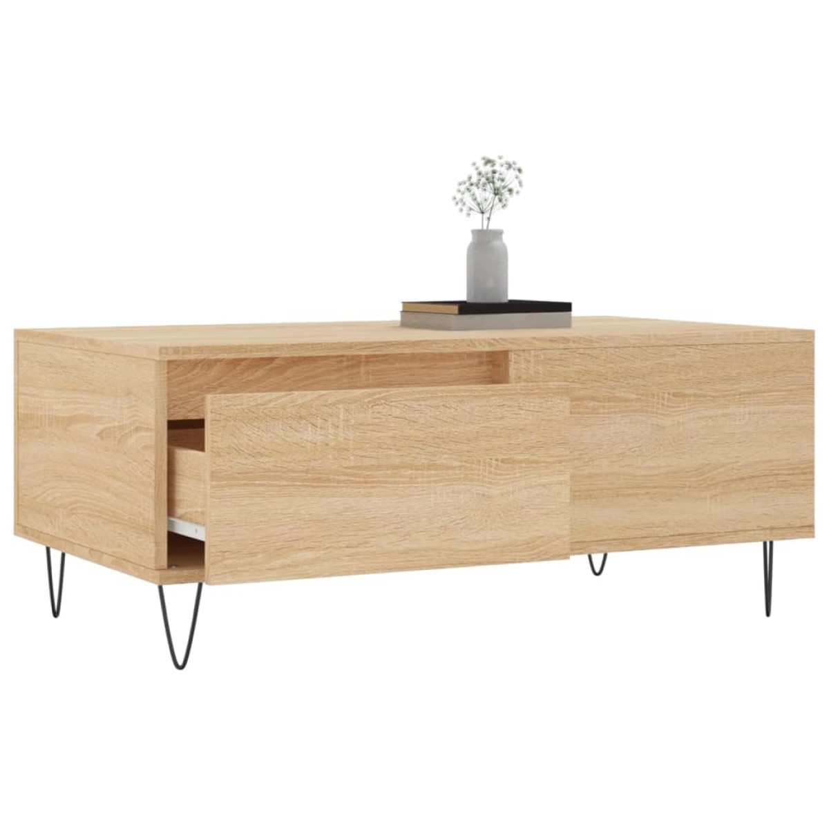 vidaXL Τραπεζάκι Σαλονιού Sonoma Δρυς 90x50x36,5 εκ. Επεξεργασμ. Ξύλο