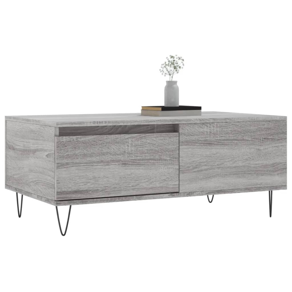 vidaXL Τραπεζάκι Σαλονιού Γκρι Sonoma 90x50x36,5εκ. Επεξεργασμένο Ξύλο