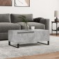 vidaXL Τραπεζάκι Σαλονιού Γκρι Σκυροδ. 90x50x36,5 εκ. Επεξεργ. Ξύλο