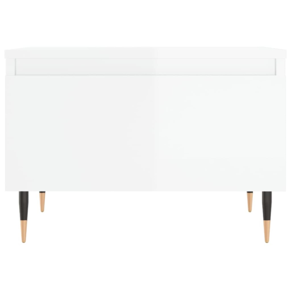 vidaXL Τραπεζάκια Σαλονιού 2 τεμ. Γυαλ. Λευκό 50x46x35 εκ. Επεξ. Ξύλο