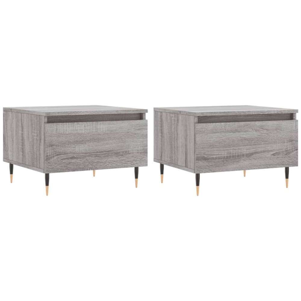 vidaXL Τραπεζάκια Σαλονιού 2 τεμ. Γκρι Sonoma 50x46x35 εκ. Επεξ. Ξύλο