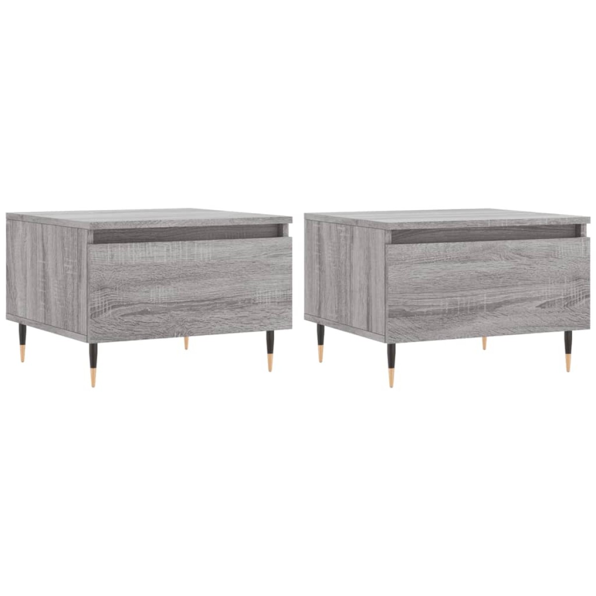 vidaXL Τραπεζάκια Σαλονιού 2 τεμ. Γκρι Sonoma 50x46x35 εκ. Επεξ. Ξύλο
