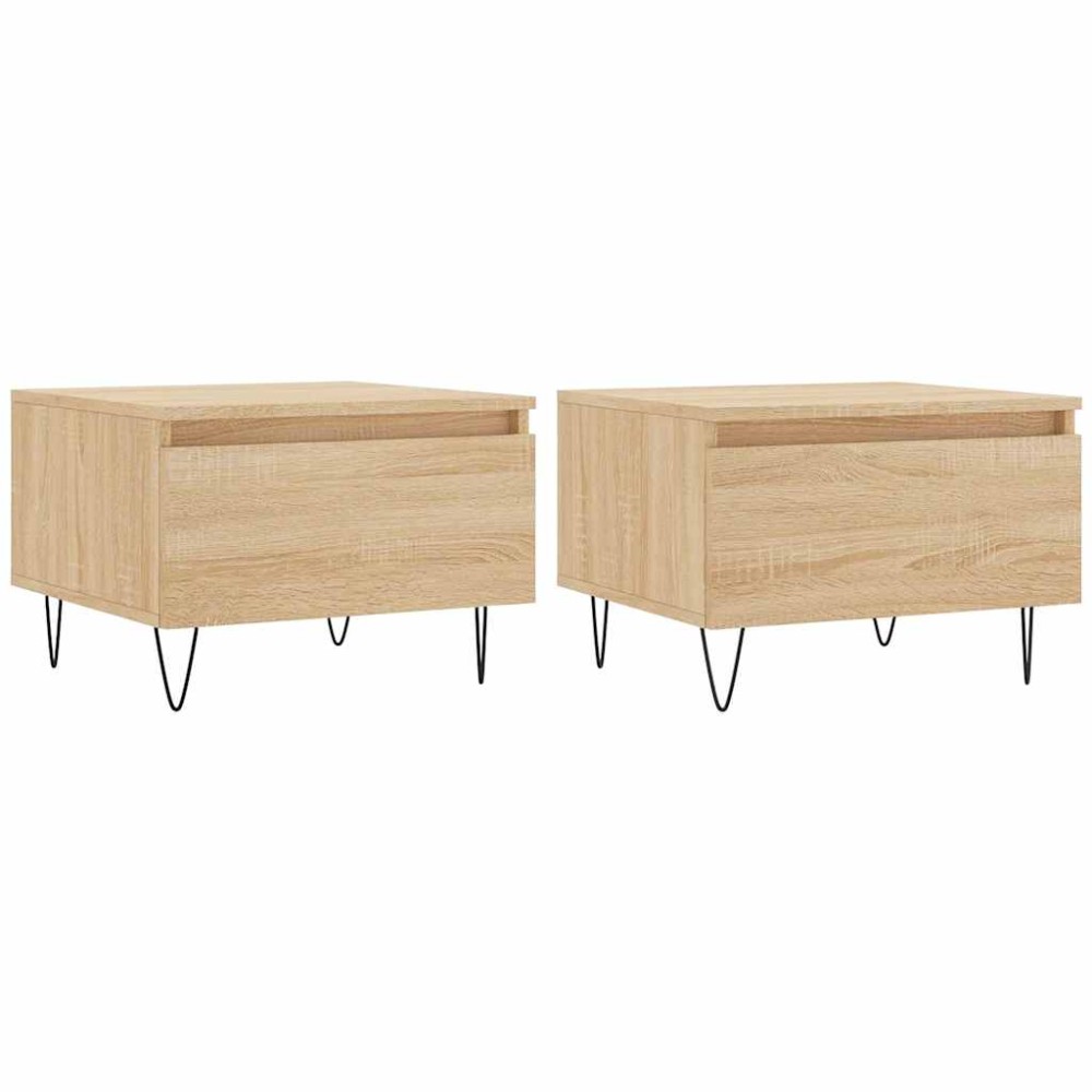 vidaXL Τραπεζάκια Σαλονιού 2 τεμ. Sonoma Δρυς 50x46x35 εκ. Επεξ. Ξύλο