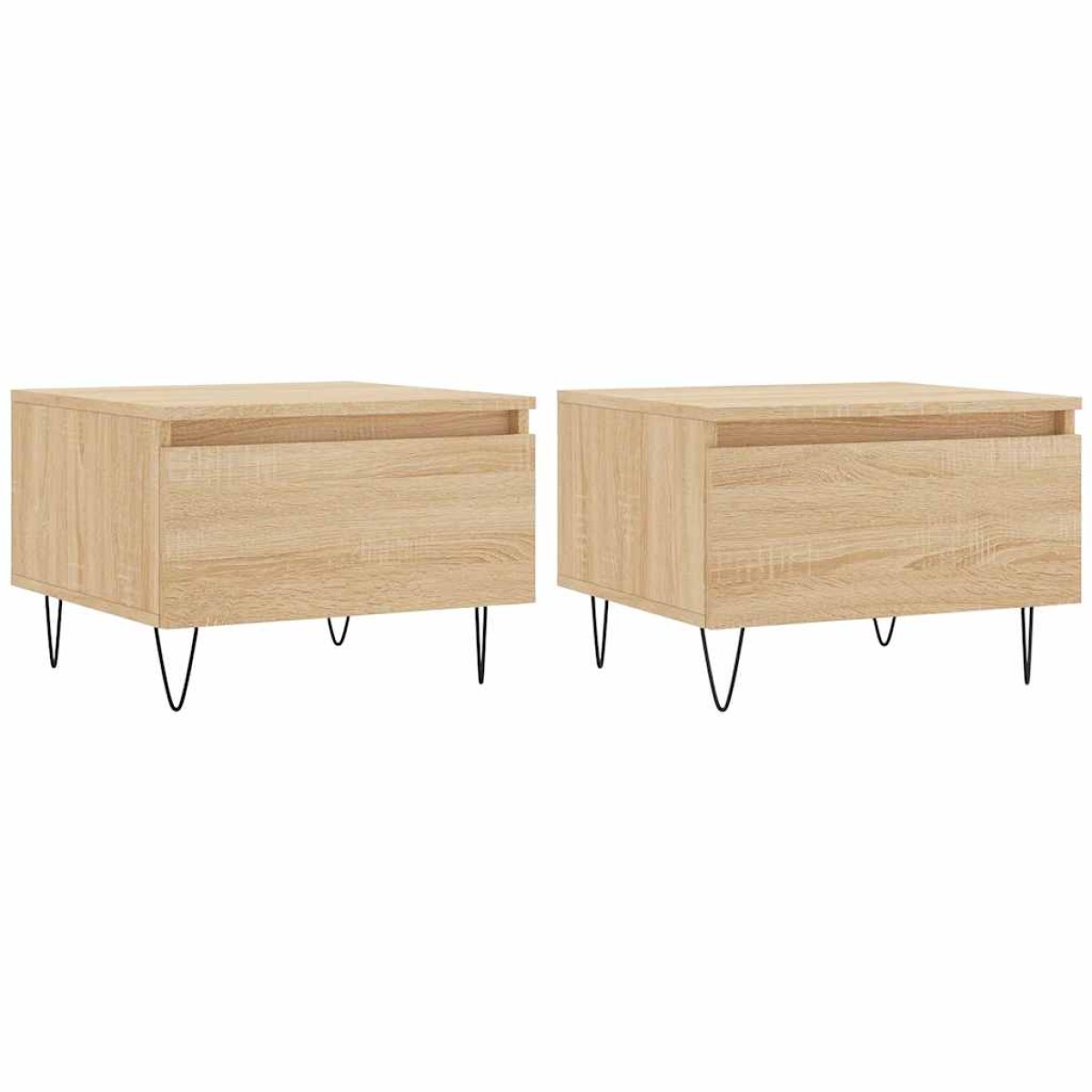 vidaXL Τραπεζάκια Σαλονιού 2 τεμ. Sonoma Δρυς 50x46x35 εκ. Επεξ. Ξύλο