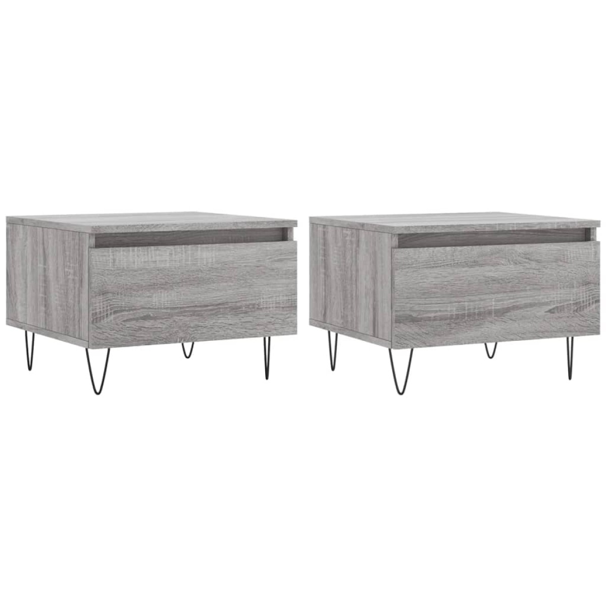 vidaXL Τραπεζάκια Σαλονιού 2 τεμ. Γκρι Sonoma 50x46x35 εκ. Επεξ. Ξύλο