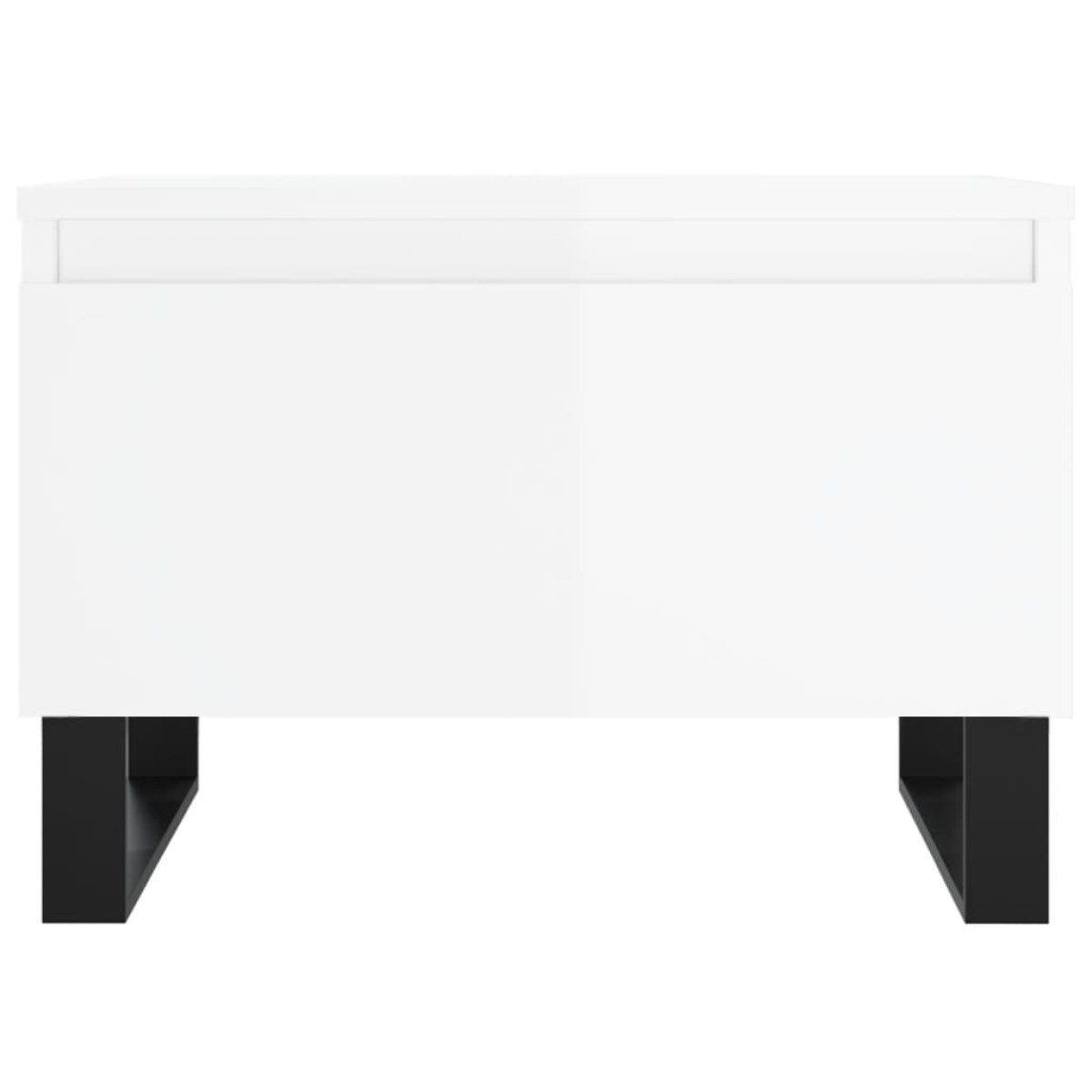 vidaXL Τραπεζάκια Σαλονιού 2 τεμ. Γυαλ. Λευκό 50x46x35 εκ. Επεξ. Ξύλο
