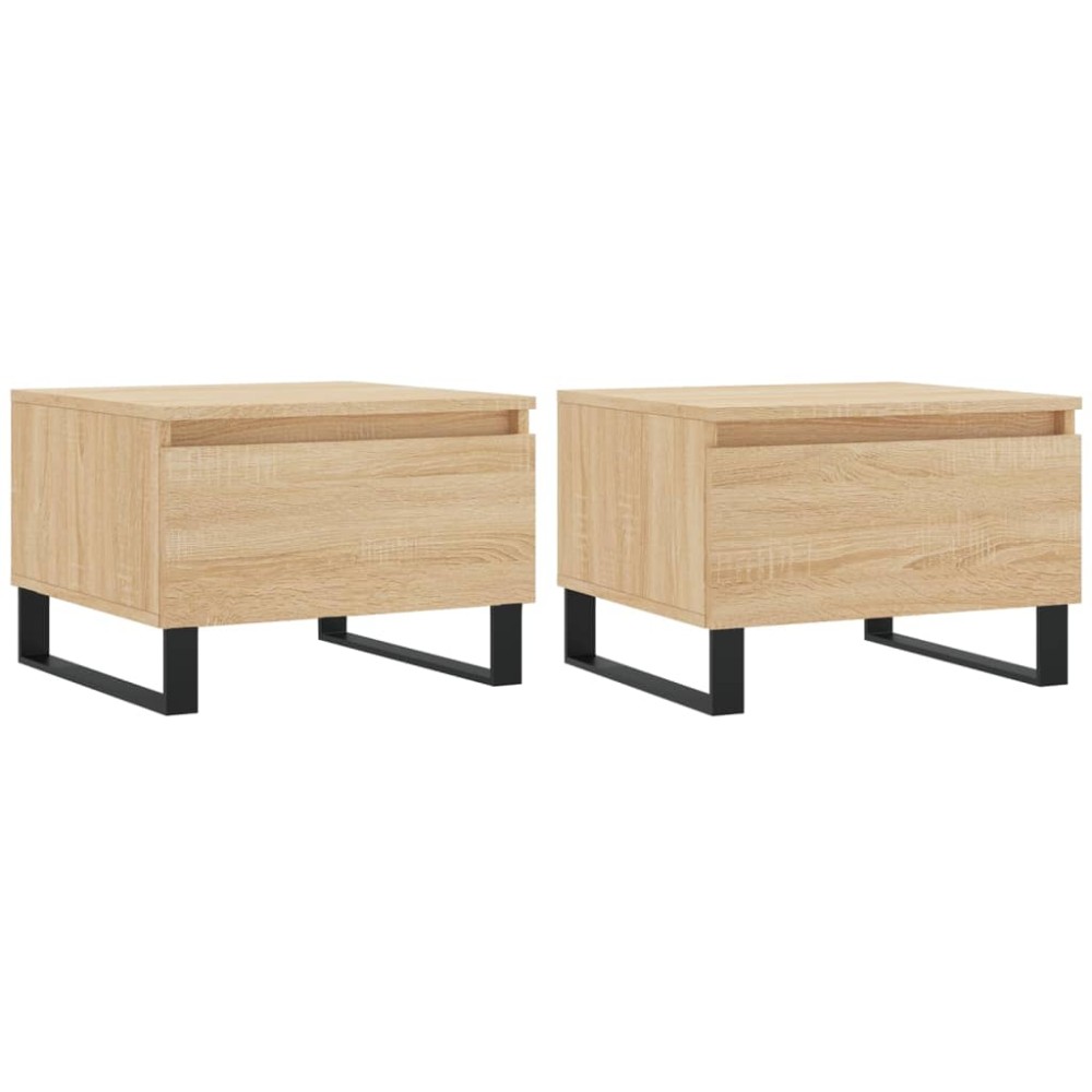 vidaXL Τραπεζάκια Σαλονιού 2 τεμ. Sonoma Δρυς 50x46x35 εκ. Επεξ. Ξύλο
