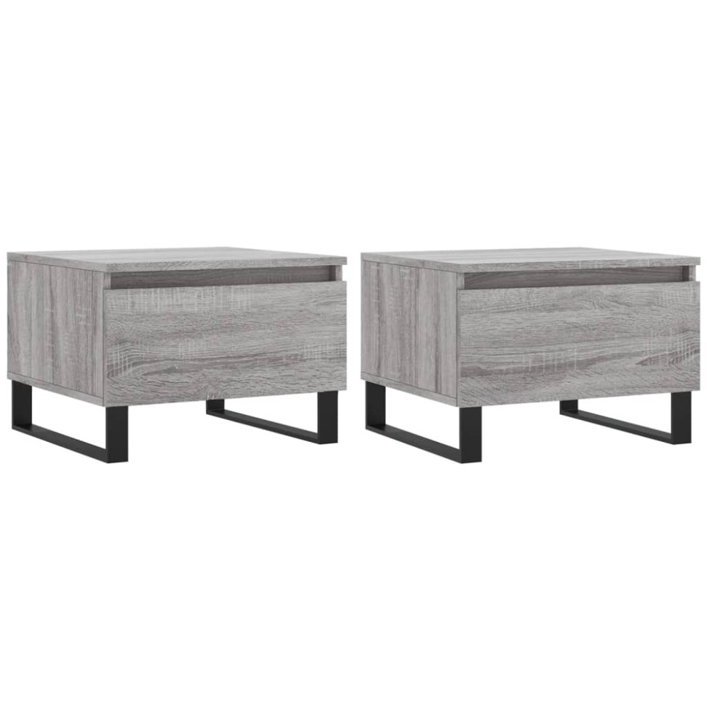 vidaXL Τραπεζάκια Σαλονιού 2 τεμ. Γκρι Sonoma 50x46x35 εκ. Επεξ. Ξύλο