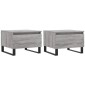 vidaXL Τραπεζάκια Σαλονιού 2 τεμ. Γκρι Sonoma 50x46x35 εκ. Επεξ. Ξύλο
