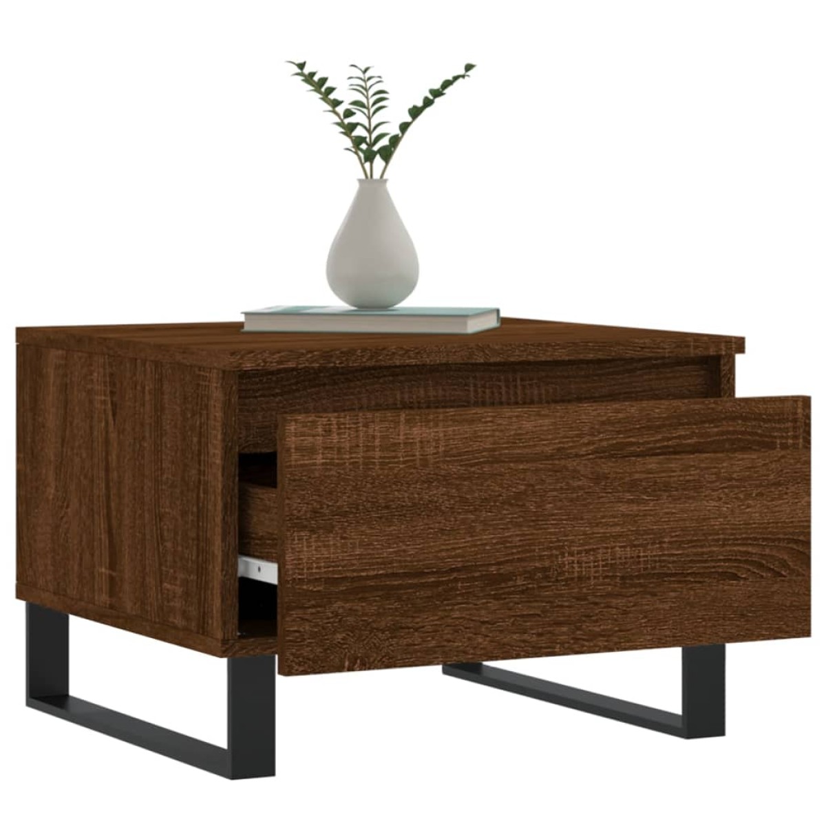 vidaXL Τραπεζάκια Σαλονιού 2 τεμ. Καφέ Δρυς 50x46x35 εκ. Επεξ. Ξύλο