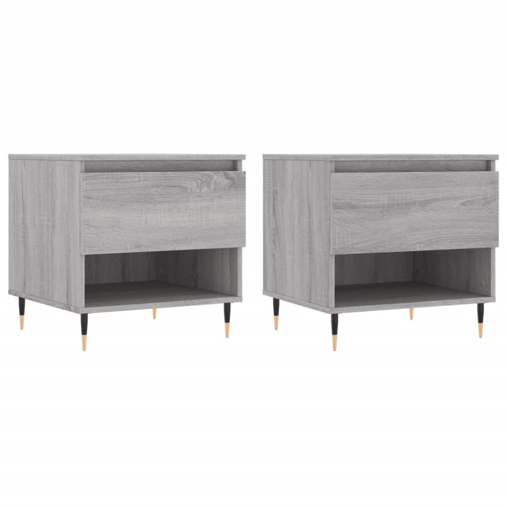 vidaXL Τραπεζάκια Σαλονιού 2 τεμ. Γκρι Sonoma 50x46x50 εκ. Επεξ. Ξύλο