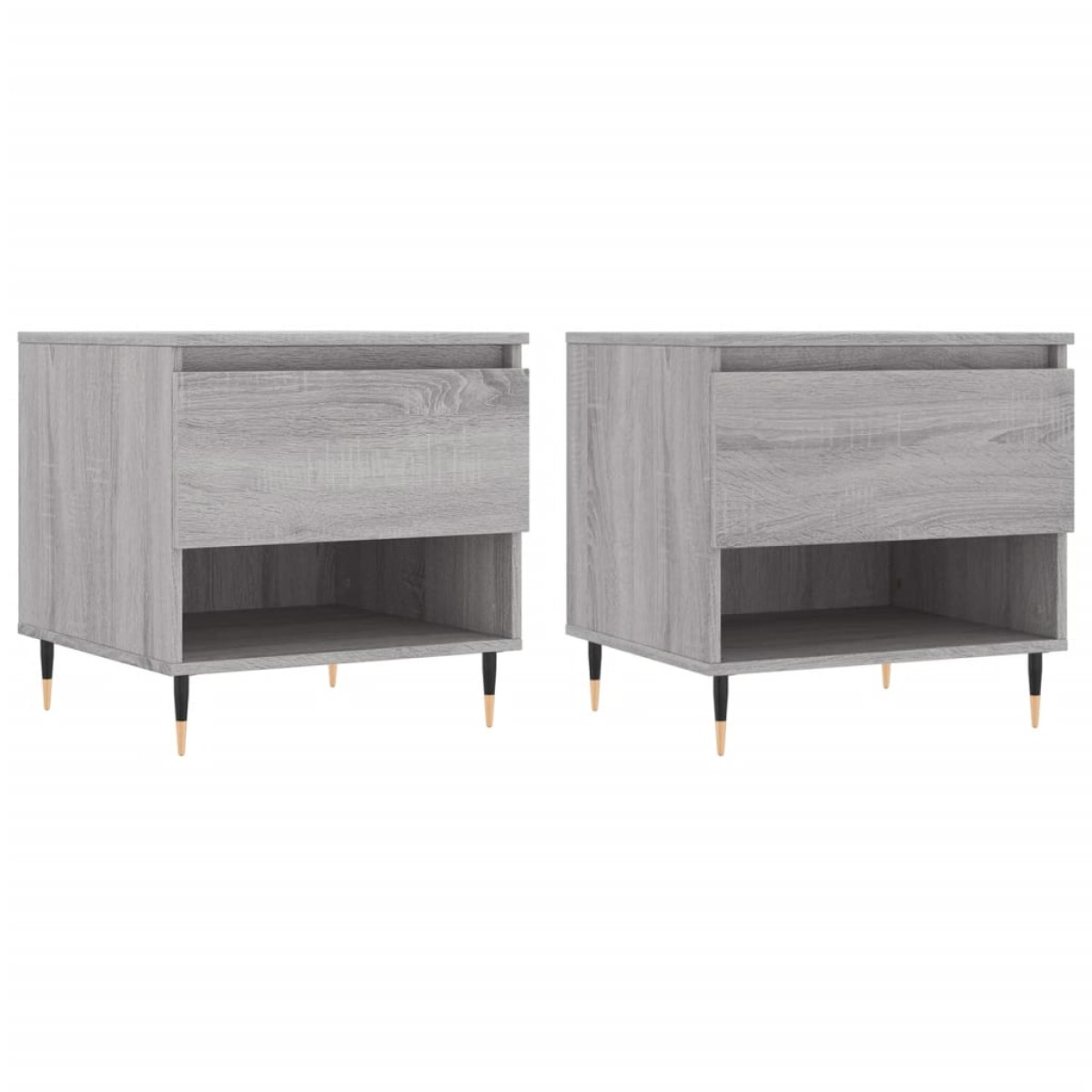 vidaXL Τραπεζάκια Σαλονιού 2 τεμ. Γκρι Sonoma 50x46x50 εκ. Επεξ. Ξύλο