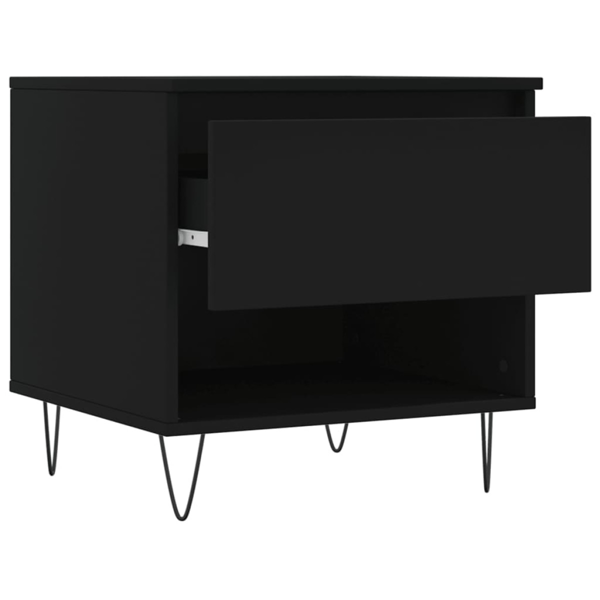 vidaXL Τραπεζάκια Σαλονιού 2 τεμ. Μαύρα 50x46x50 εκ Επεξεργασμένο Ξύλο