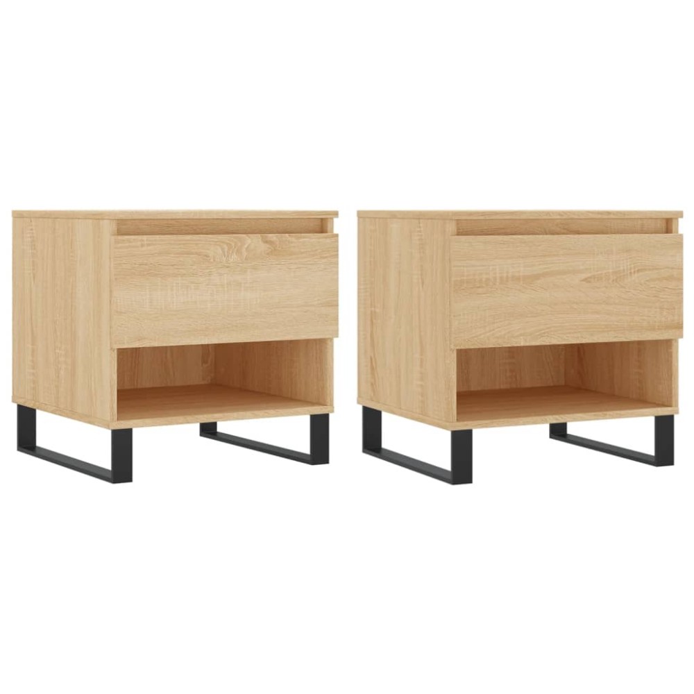 vidaXL Τραπέζια Σαλονιού 2 τεμ. Sonoma Δρυς 50x46x50 εκ. Επεξεργ. Ξύλο