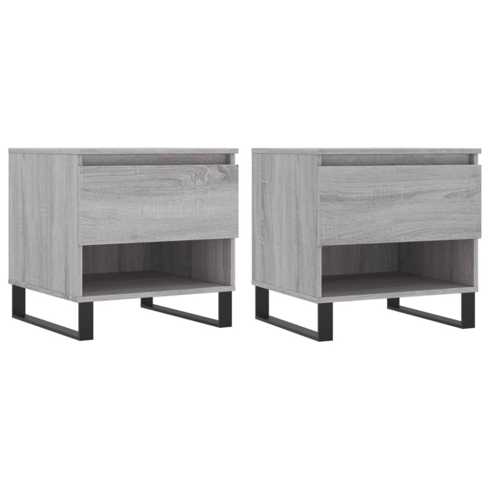vidaXL Τραπεζάκια Σαλονιού 2 τεμ. Γκρι Sonoma 50x46x50 εκ. Επεξ. Ξύλο