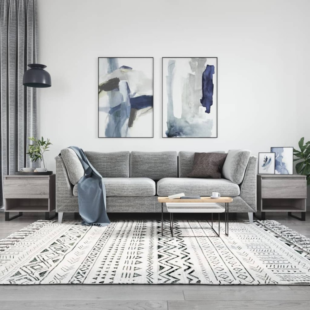vidaXL Τραπεζάκια Σαλονιού 2 τεμ. Γκρι Sonoma 50x46x50 εκ. Επεξ. Ξύλο