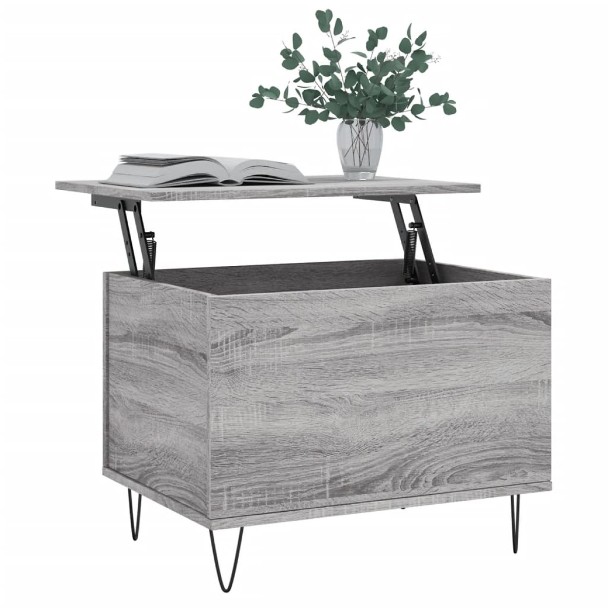 vidaXL Τραπεζάκι Σαλονιού Γκρι Sonoma 60x44,5x45εκ. Επεξεργασμένο Ξύλο