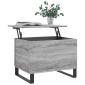 vidaXL Τραπεζάκι Σαλονιού Γκρι Sonoma 60x44,5x45εκ. Επεξεργασμένο Ξύλο