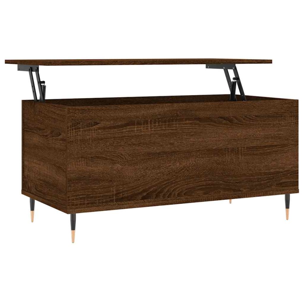 vidaXL Τραπεζάκι Σαλονιού Καφέ Δρυς 90x44,5x45 εκ. Επεξεργασμένο Ξύλο