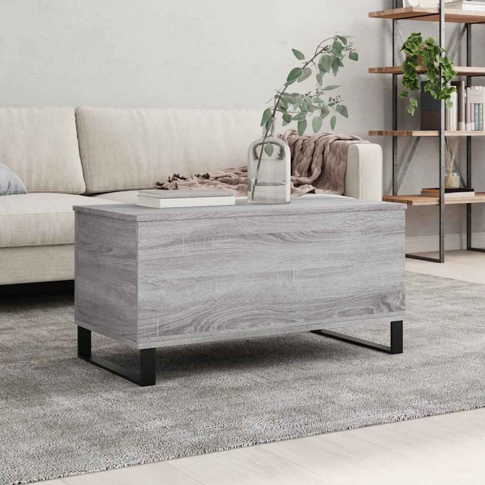vidaXL Τραπεζάκι Σαλονιού Γκρι Sonoma 90x44,5x45 εκ.Επεξεργασμένο Ξύλο