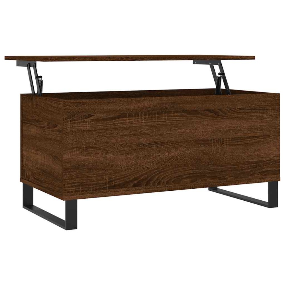 vidaXL Τραπεζάκι Σαλονιού Καφέ Δρυς 90x44,5x45 εκ. Επεξεργασμένο Ξύλο