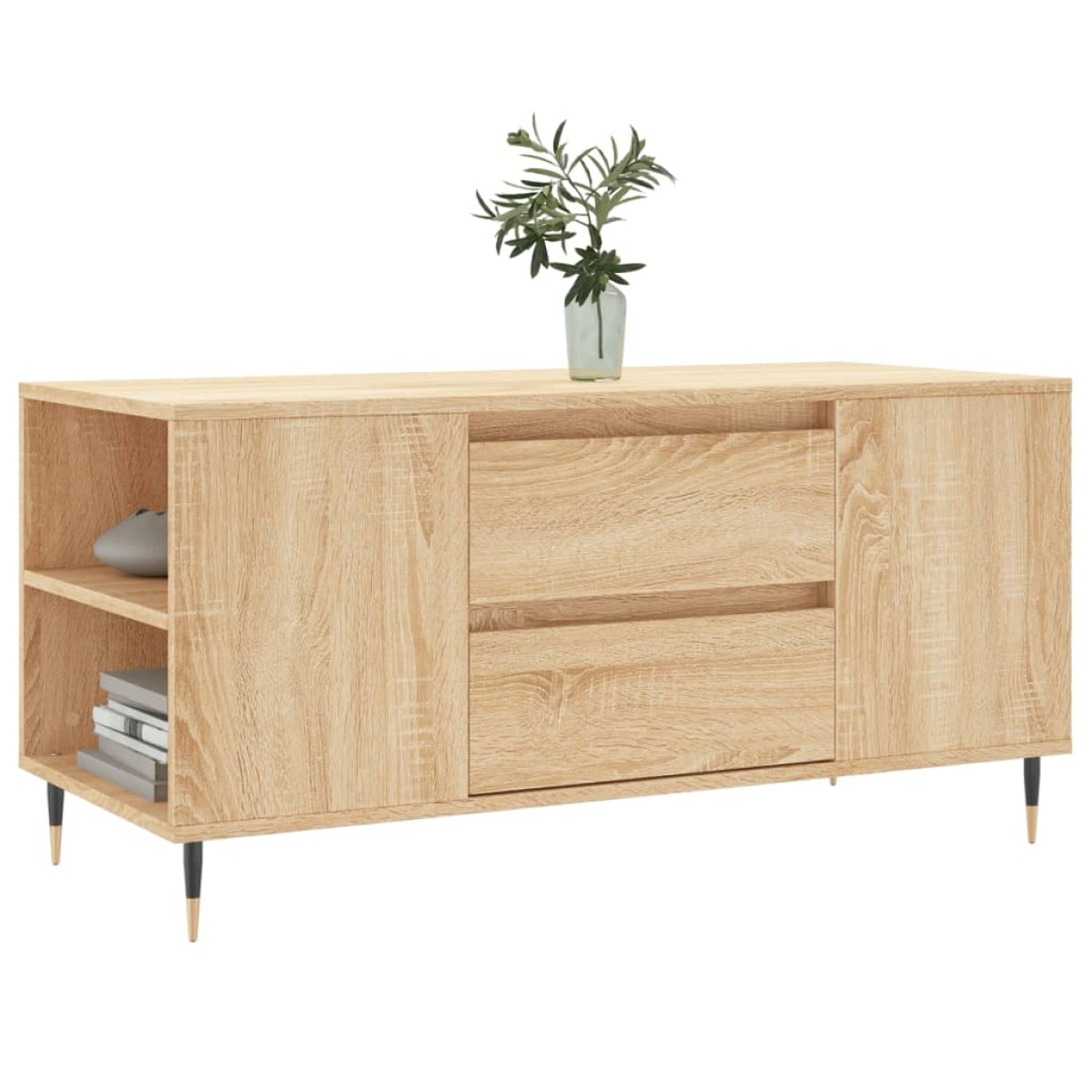 vidaXL Τραπεζάκι Σαλονιού Sonoma Δρυς 102x44,5x50 εκ. Επεξεργ. Ξύλο