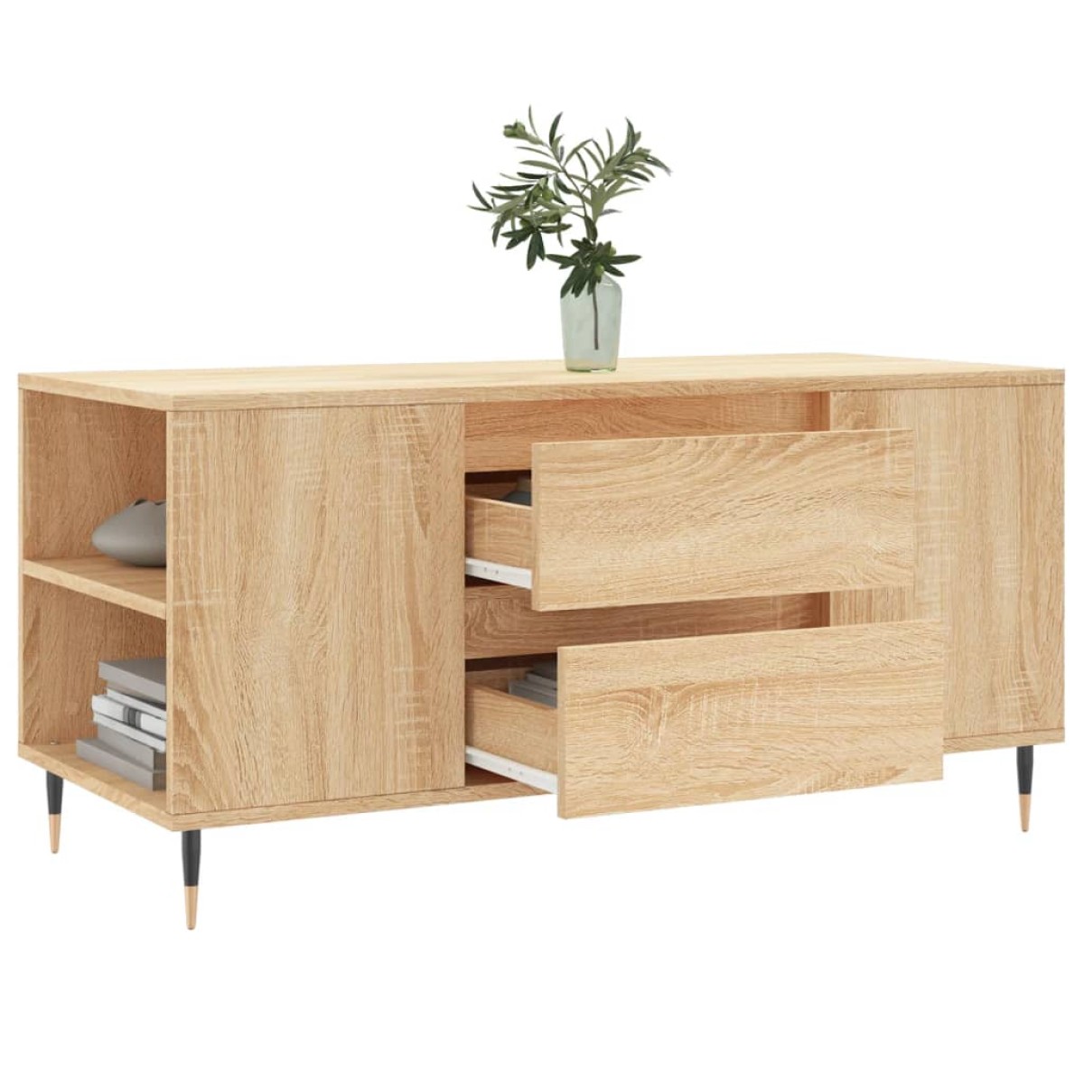 vidaXL Τραπεζάκι Σαλονιού Sonoma Δρυς 102x44,5x50 εκ. Επεξεργ. Ξύλο