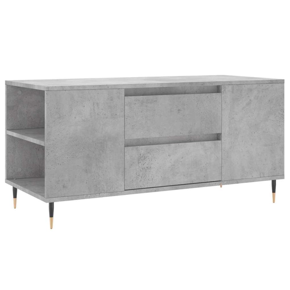 vidaXL Τραπεζάκι Σαλονιού Γκρι Σκυροδεμ. 102x44,5x50 εκ. Επεξεργ. Ξύλο