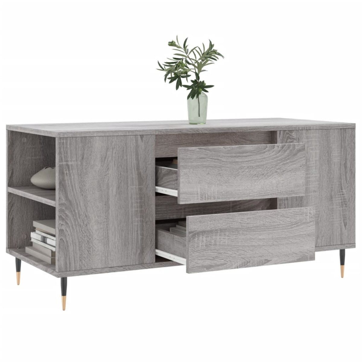 vidaXL Τραπεζάκι Σαλονιού Γκρι Sonoma 102x44,5x50 εκ.