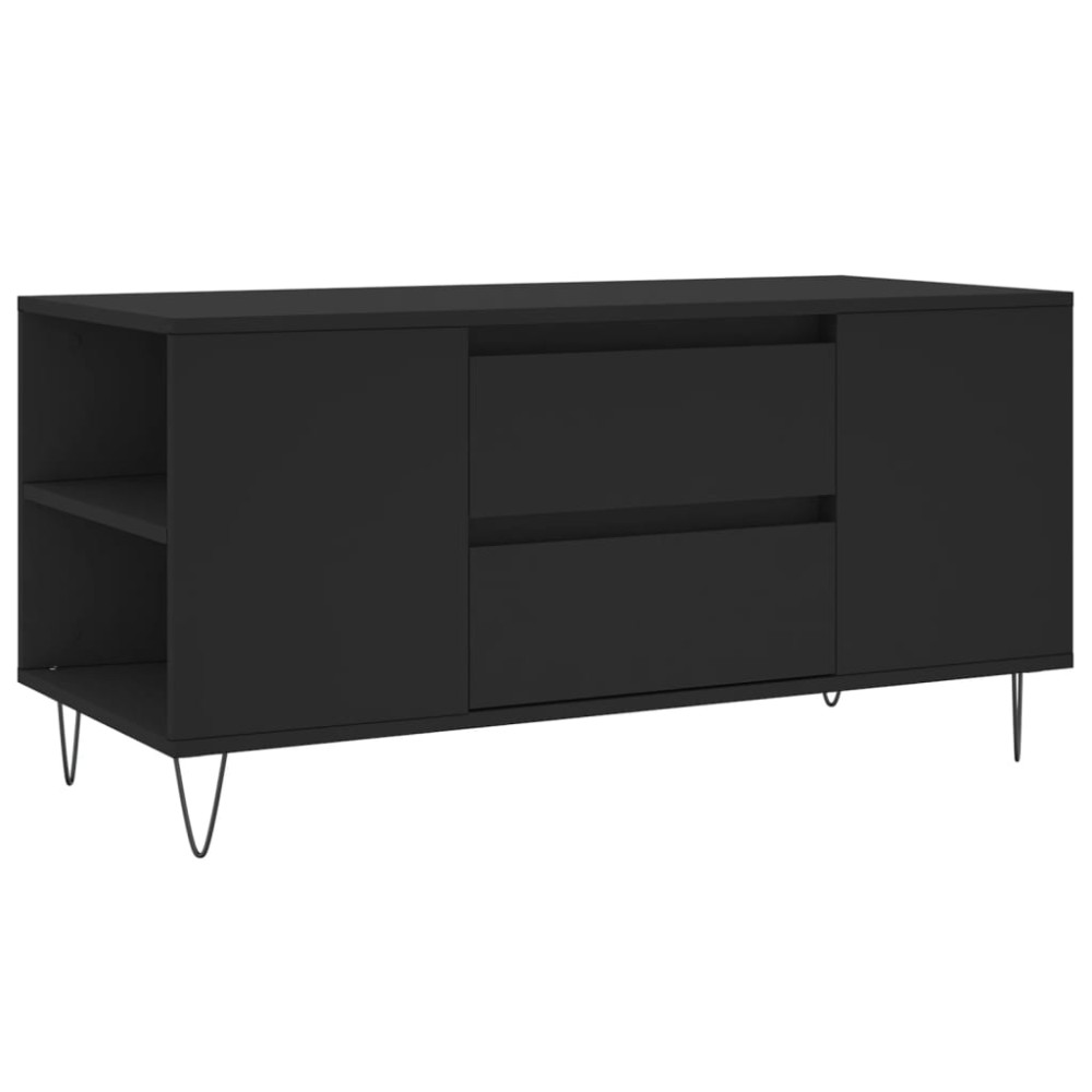 vidaXL Τραπεζάκι Σαλονιού Μαύρο 102x44,5x50 εκ. από Επεξεργασμένο Ξύλο