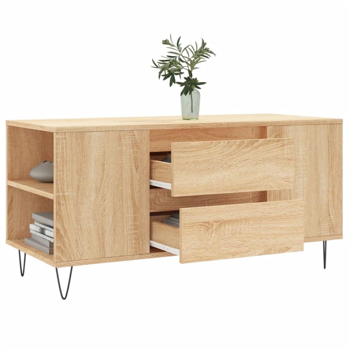 vidaXL Τραπεζάκι Σαλονιού Sonoma Δρυς 102x44,5x50 εκ. Επεξεργ. Ξύλο
