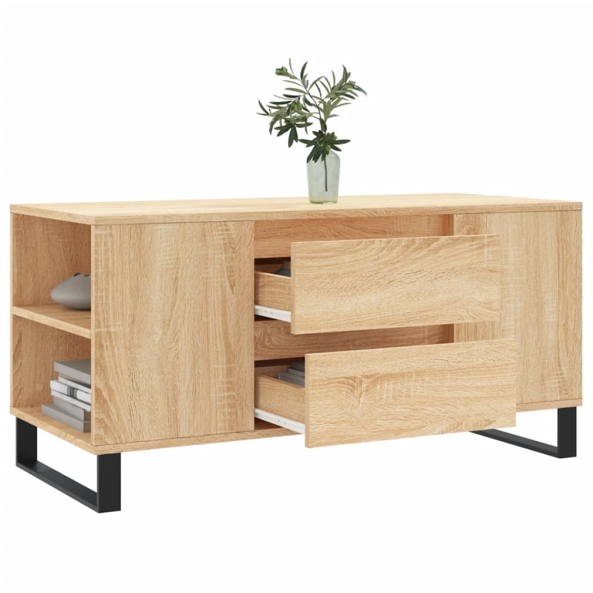 vidaXL Τραπεζάκι Σαλονιού Sonoma Δρυς 102x44,5x50 εκ. Επεξεργ. Ξύλο
