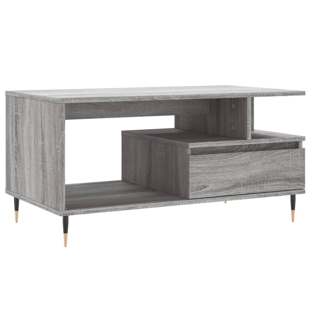 vidaXL Τραπεζάκι Σαλονιού Γκρι Sonoma 90x49x45 εκ.Επεξεργασμένο Ξύλο