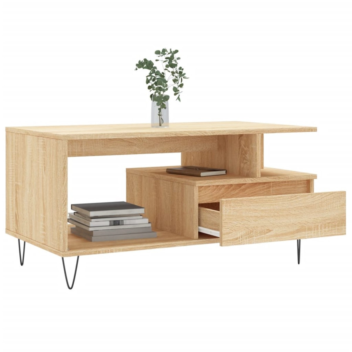 vidaXL Τραπεζάκι Σαλονιού Sonoma Δρυς 90x49x45 εκ. Επεξεργασμένο Ξύλο
