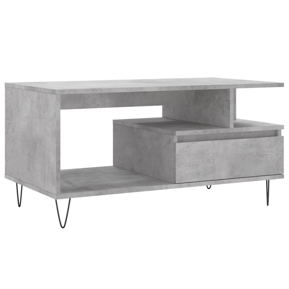 vidaXL Τραπεζάκι Σαλονιού Γκρι Σκυρ. 90x49x45 εκ. Επεξεργασμένο Ξύλο