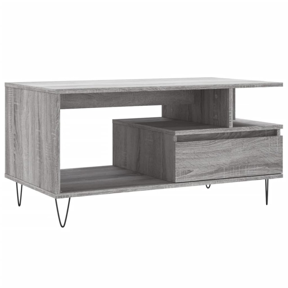 vidaXL Τραπεζάκι Σαλονιού Γκρι Sonoma 90x49x45 εκ.Επεξεργασμένο Ξύλο