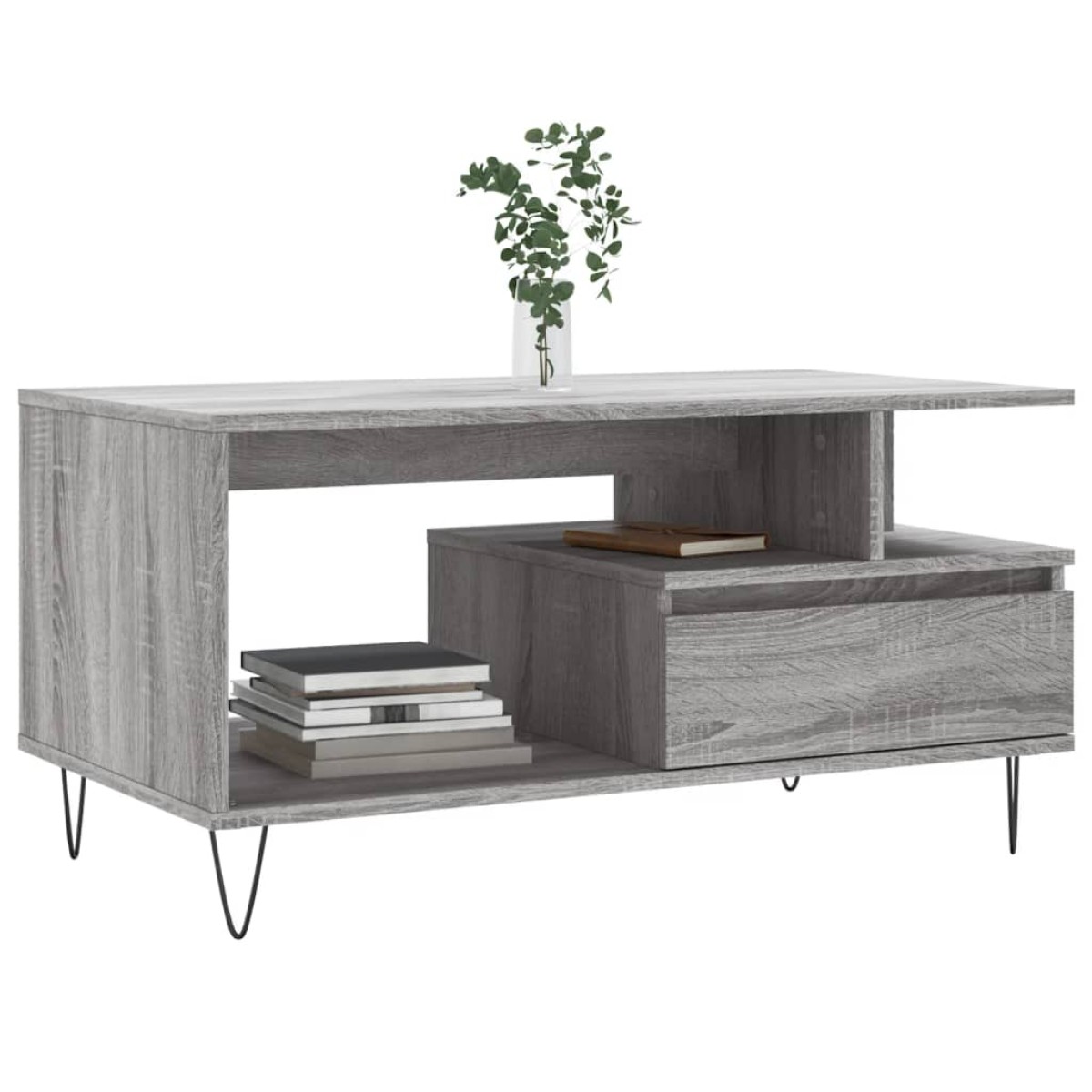 vidaXL Τραπεζάκι Σαλονιού Γκρι Sonoma 90x49x45 εκ.Επεξεργασμένο Ξύλο