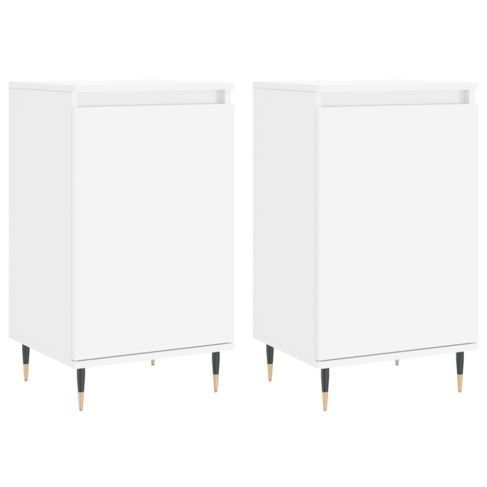 vidaXL Ντουλάπια 2 τεμ. Λευκά 40 x 35 x 70 εκ. από Επεξεργασμένο Ξύλο