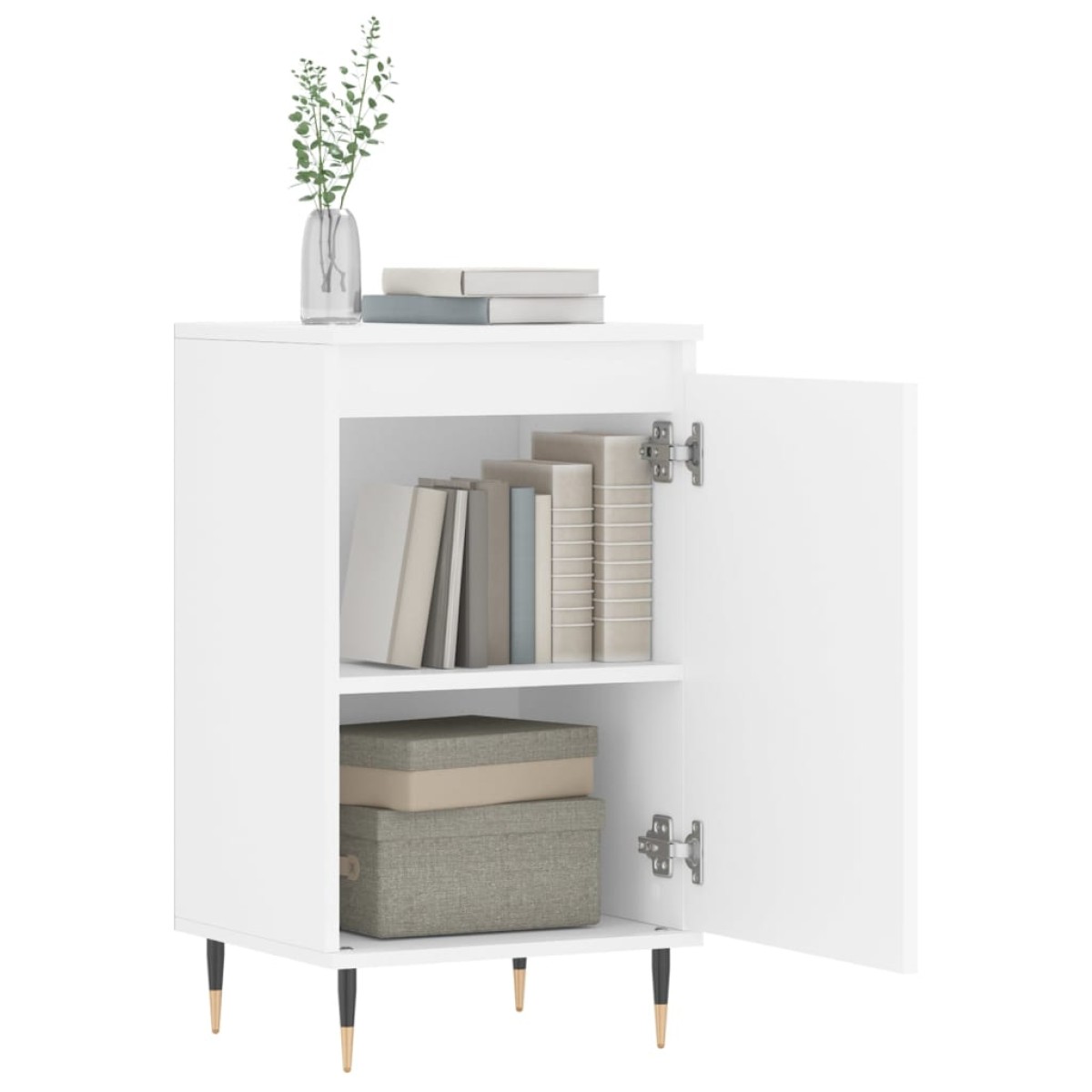 vidaXL Ντουλάπια 2 τεμ. Λευκά 40 x 35 x 70 εκ. από Επεξεργασμένο Ξύλο