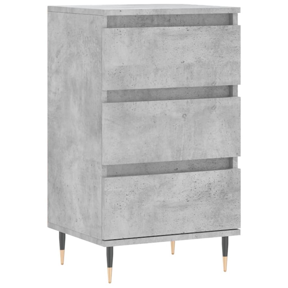 vidaXL Κομοδίνο Γκρι Σκυροδεμ. 40 x 35 x 70 εκ. από Επεξεργασμένο Ξύλο