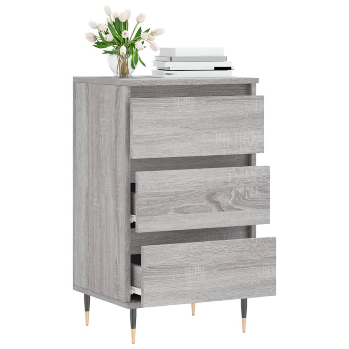 vidaXL Συρταριέρα Γκρι Sonoma 40 x 35 x 70 εκ. από Επεξεργασμένο Ξύλο