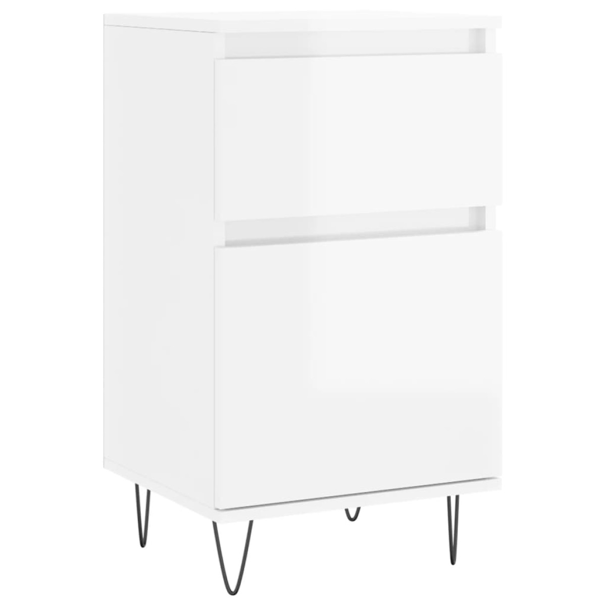 vidaXL Ντουλάπια 2 τεμ. Γυαλιστ. Λευκό 40x35x70 εκ. από Επεξεργ. Ξύλο
