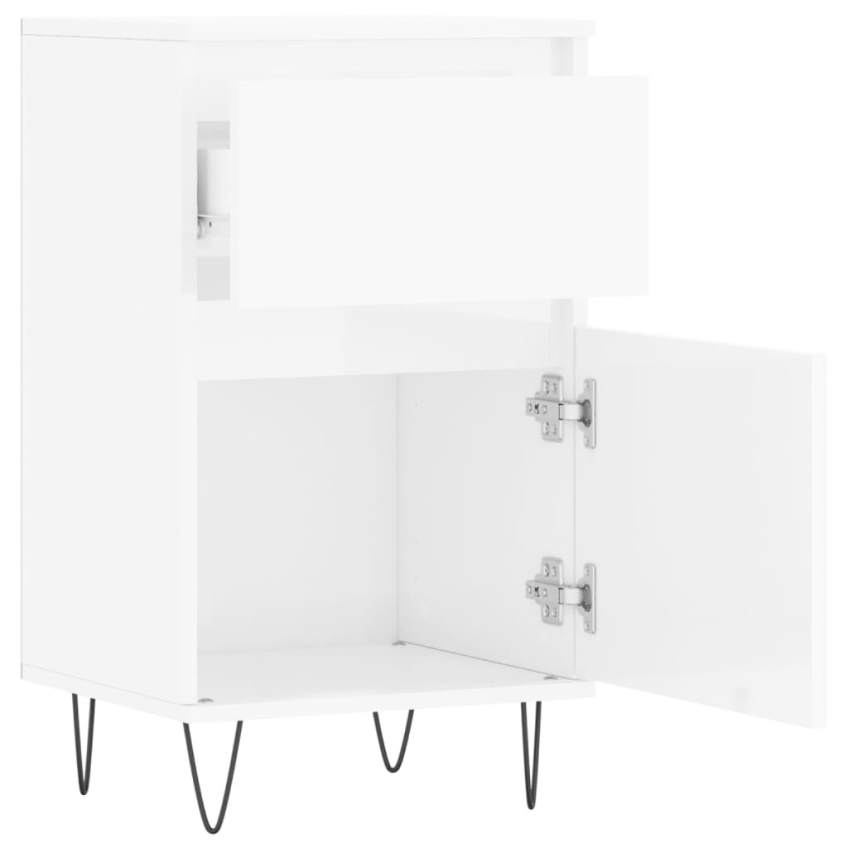 vidaXL Ντουλάπια 2 τεμ. Γυαλιστ. Λευκό 40x35x70 εκ. από Επεξεργ. Ξύλο