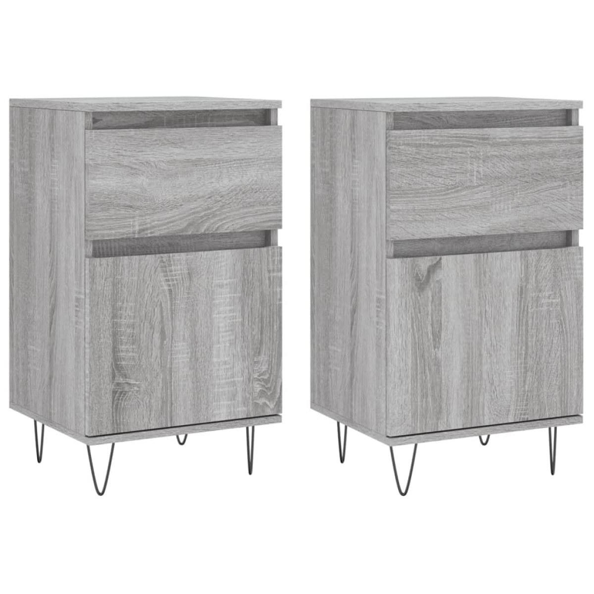 vidaXL Ντουλάπια 2 τεμ. Γκρι Sonoma 40x35x70 εκ. Επεξεργασμένο Ξύλο