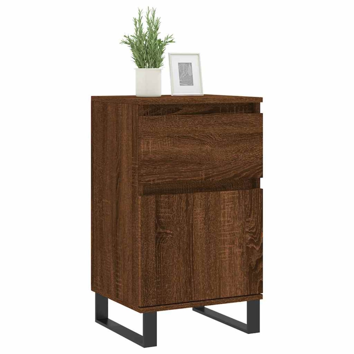 vidaXL Ντουλάπια 2 τεμ. Καφέ Δρυς 40x35x70 εκ. από Επεξεργασμένο Ξύλο